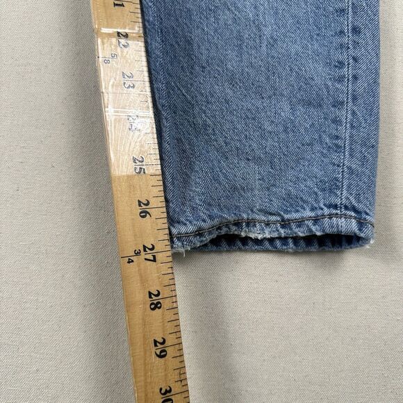 American Eagle‎ Relaxed Mom Jeans Women’s 2 Regular Blue Denim Distressed - Picture 8 of 16